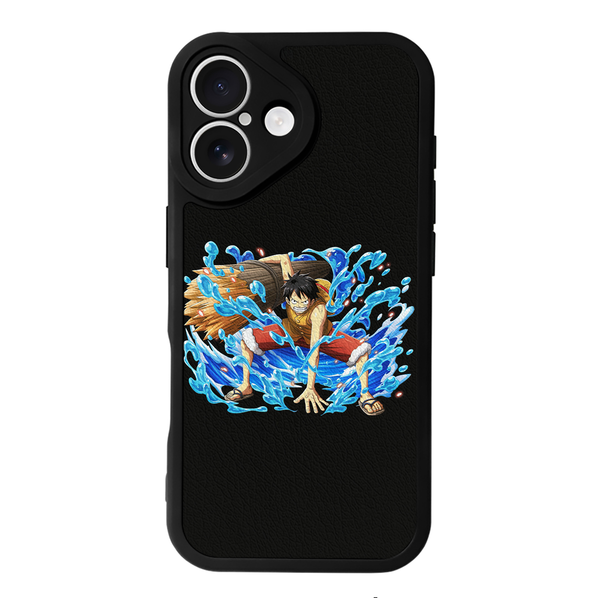 （画像用） ワンピース モンキー・D・ルフィ ONE PIECE Monkey D. Luffy 【iPhone 16シリーズ対応】シリコンスマホケース（レザー調） 材質：シリコン